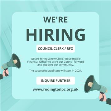  - We're hiring for a new Clerk!